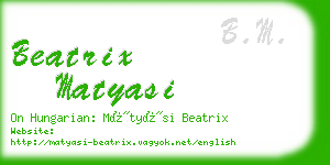 beatrix matyasi business card